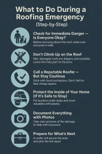 what to do during roof damage